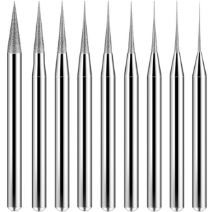 金刚石磨头套装尖针合金玉石玉雕工具打磨头金刚砂电磨3mm针磨棒