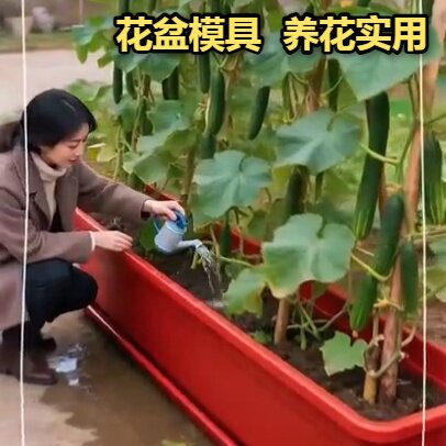 花盆大号种菜盆长方形家用专用阳台特长条霍伦盆蔬菜种植塑料箱批