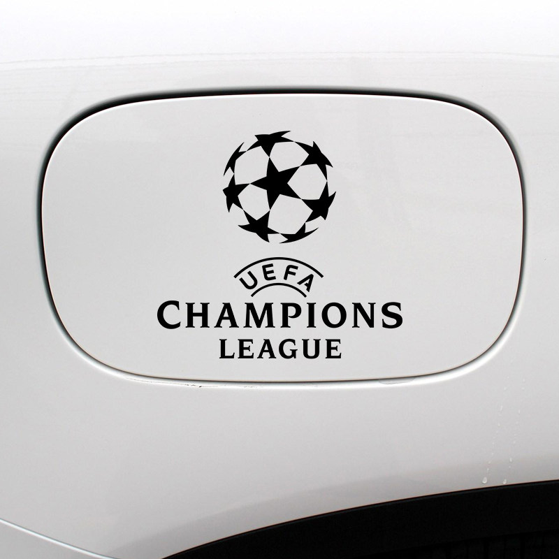 欧冠车贴 欧洲冠军杯logo 反光贴纸足球汽车贴纸队徽车身贴油箱盖
