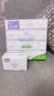 柔贝佳450张小规格抽纸家用实惠装面巾餐巾卫生纸整箱婴儿纸巾