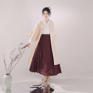 汉尚华莲原创汉女服雾烬蔷薇长衫 素日常可穿马面裙秋 改良汉元