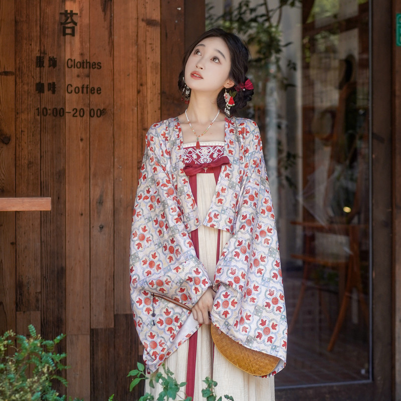 汉尚华莲吊带连衣裙[一诺花颜]汉服女法门寺上衣套装2026新款秋图片