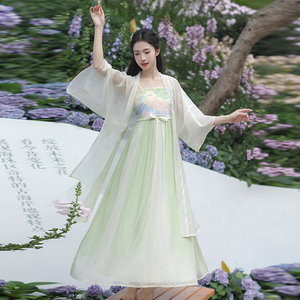 汉尚华莲奈奈莲生宋制轻汉服汉元素通勤吊带连衣裙国风春夏季日常