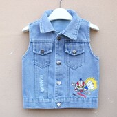坎肩男宝宝童装 儿童秋装 小男孩背心潮 2026新款 男童牛仔马甲春秋款