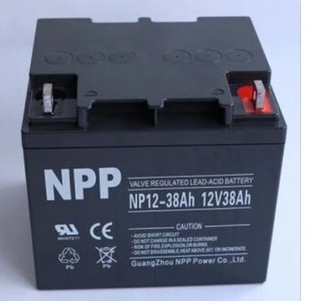 耐普蓄电池NP/NPG12-38大量现货12V38AH消防应急机房直流屏UPS用