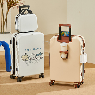 新款行李箱女可爱多功能拉杆箱卡通小型可登机旅行箱学生密码皮箱