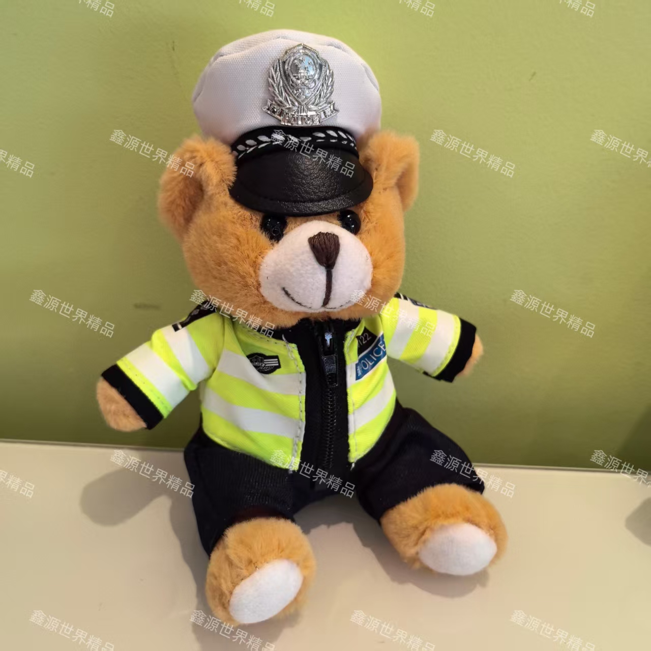 交警小熊抖音同款骑行铁骑挂件