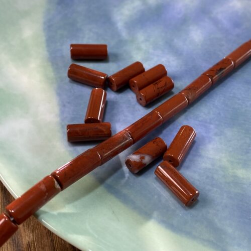 天然红石6*15mm管珠散珠子手工diy串珠手链项链饰品配件材料S559