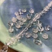 天然白水晶随形珠8 10mm散珠手工diy串珠项链饰品配件材料S844