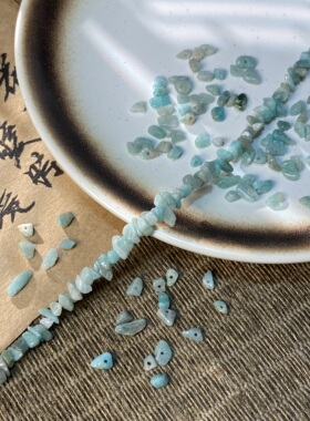 天然进口天河3*5mm有孔碎石手工diy串珠手链项链饰品配件材料S125