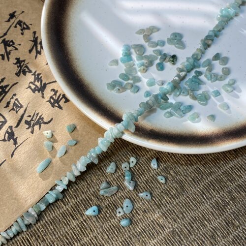 天然进口天河3*5mm有孔碎石手工diy串珠手链项链饰品配件材料S125