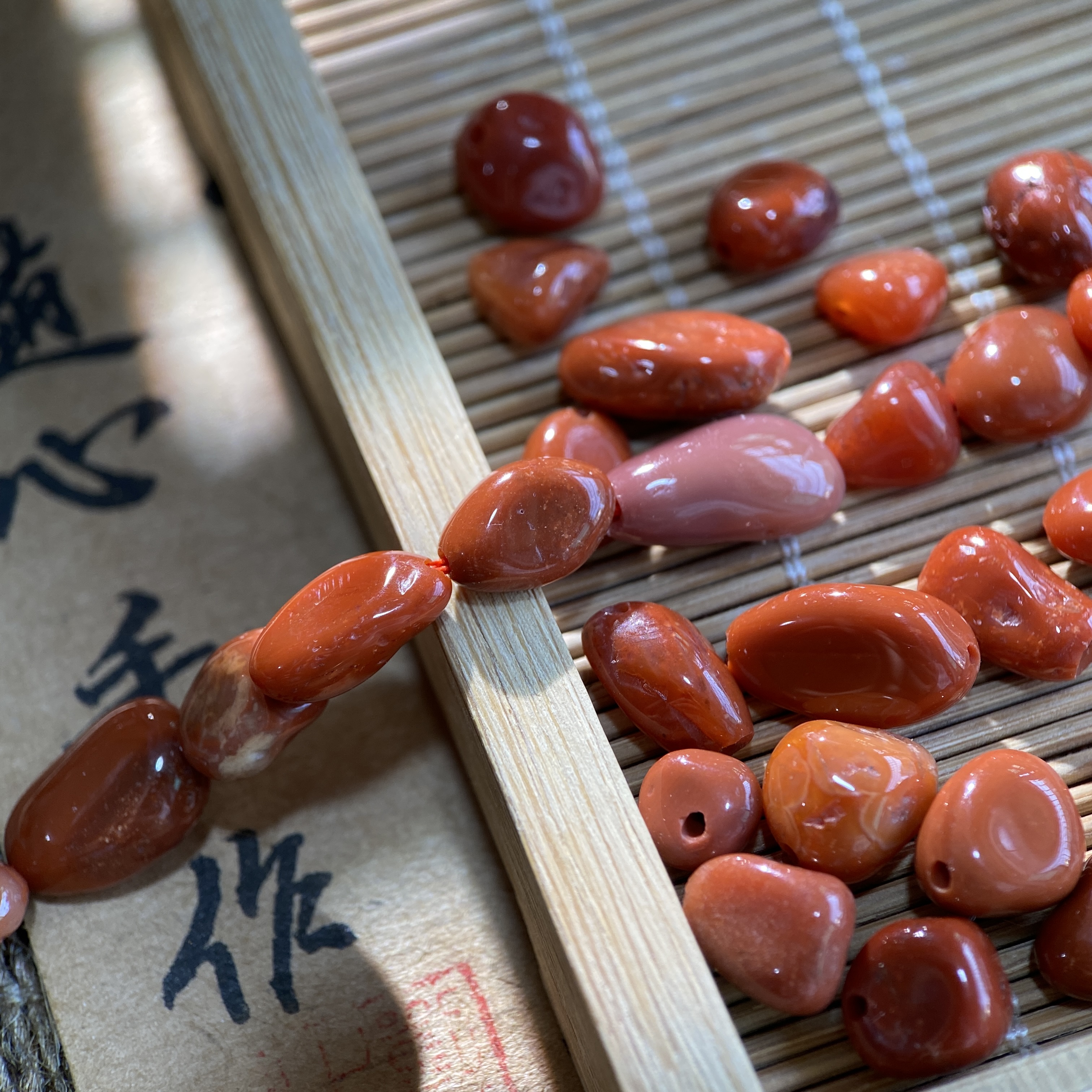 天然南红玛瑙随形珠6*8mm异形珠diy串珠手链项链饰品配件材料S280
