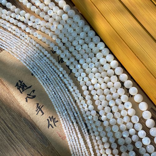 天然白蝶贝2-3-4-5-6-7-8mm圆珠手工diy串珠手链项链饰品材料S12