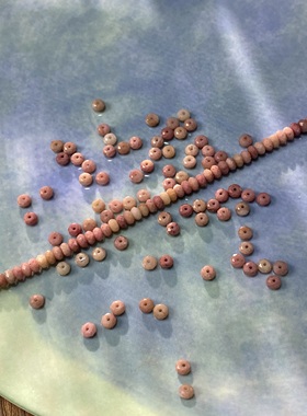 天然红纹石切面扁珠2*4mm散珠手工diy串珠手链项链饰品配件S394