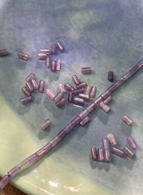 天然紫水晶2*4mm管珠散珠子手工diy串珠手链项链饰品配件材料S701