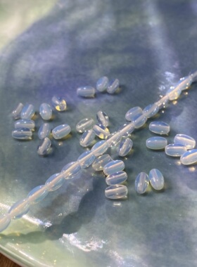 合成蛋白米珠桶珠4*6mm散珠子手工diy串珠手链项链饰品配件X269