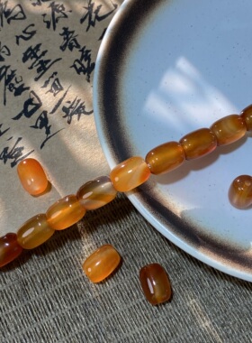 天然玛瑙10*13mm墩墩珠散珠手工diy串珠手链项链饰品配件材料X709