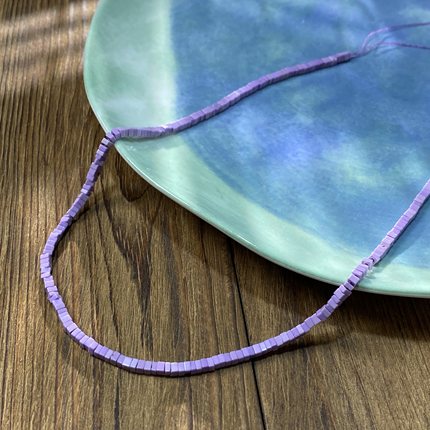 合成松石2mm薰衣草方糖串珠手链项链diy饰品配饰材料半成品S661