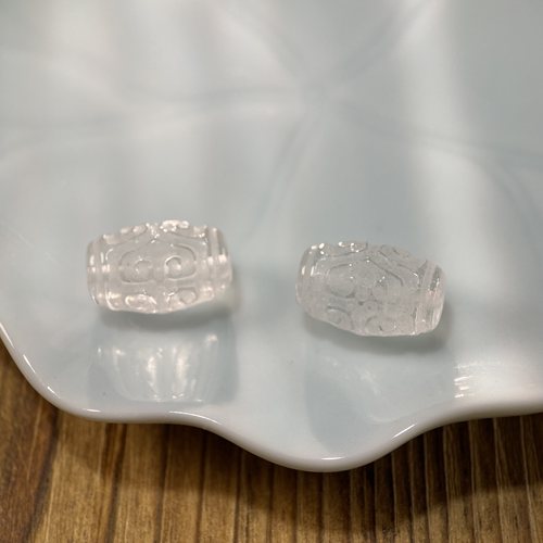 天然白水晶10*15mm如意桶珠手工diy串珠手链项链饰品配件材料X245