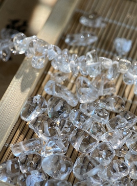 天然A级白水晶5*8mm有孔碎石手工diy串珠手链项链饰品配件材料S97