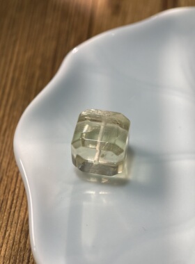天然柠檬晶12*12mm方糖珠散珠手工diy串珠项链饰品配件材料S985