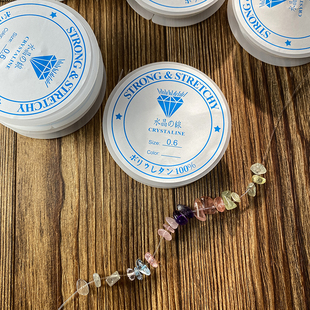 进口0.6mm透明水晶线可串店里所有石头手工diy串珠弹力线8米长