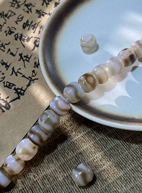 天然老玛瑙12*11mm天珠老形珠散珠手工diy串珠项链饰品配件X565