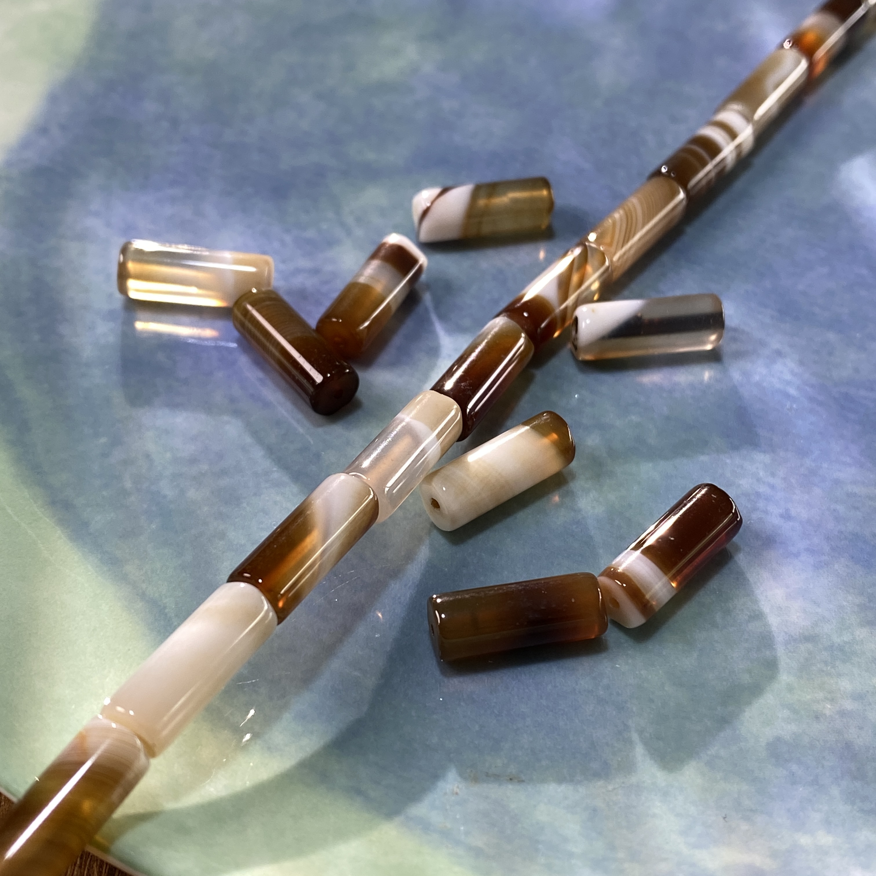 天然石6*15mm管珠散珠子手工diy串珠手链项链饰品配件S777