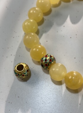 保色铜镀18K金滴油铜钱币隔珠手工diy手链项链配珠饰品材料LH1473
