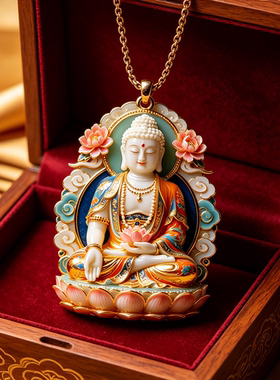 莲台佛佑项链高级感饰品