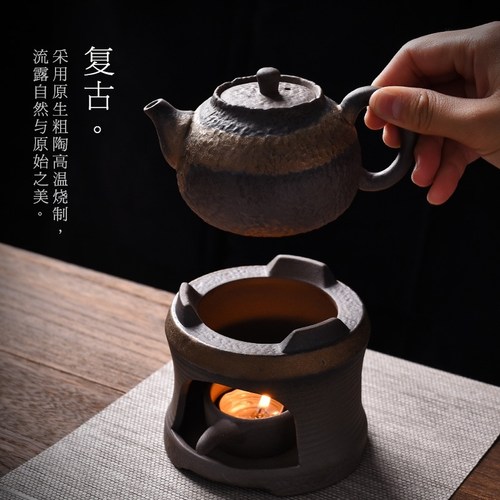 2025新款蜡烛加热中式煮茶炉