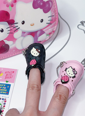 日系夏日小猫洞洞鞋长项链