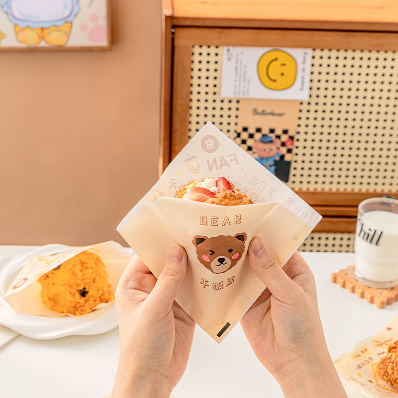 美涤泡芙麻糍双开口纸袋一次性子