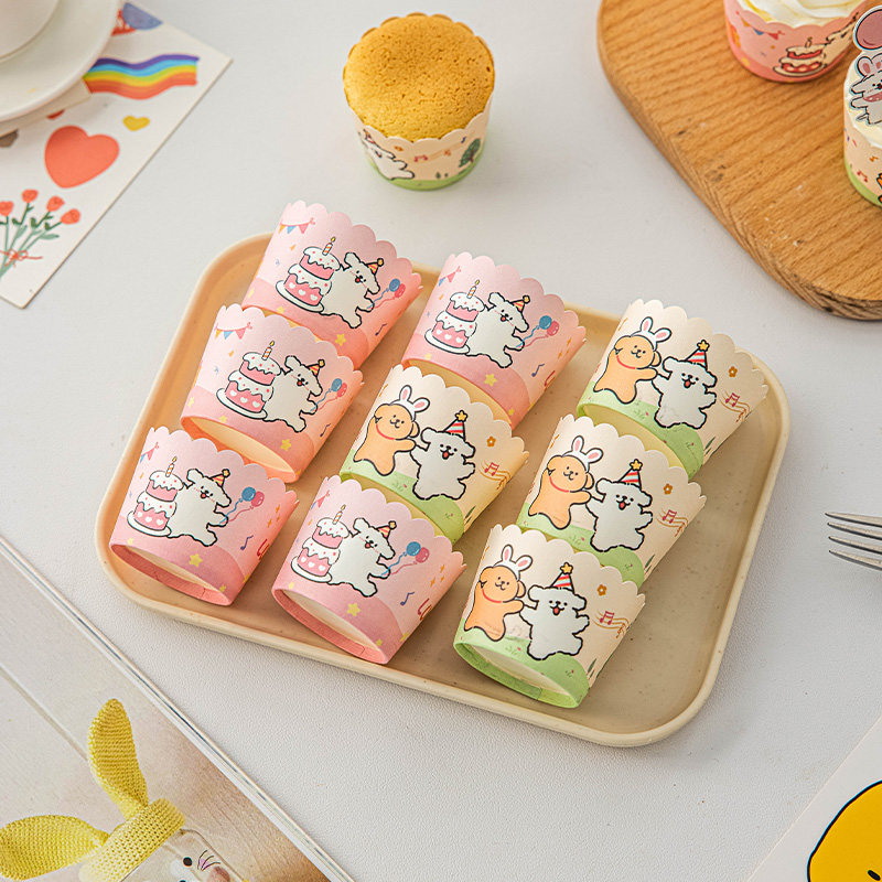 纸杯蛋糕纸托底杯子面包食品级烤箱专用家商一次性烘焙模具小迷你
