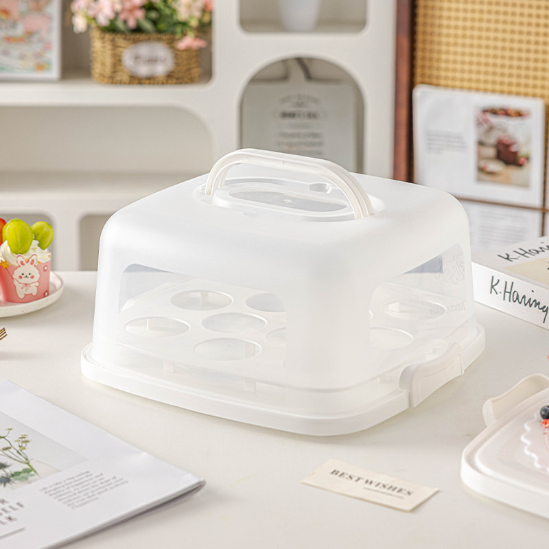 重复使用蛋糕包装盒加高密封保鲜家用子打包纸杯透明蛋糕10寸烘焙