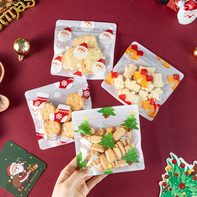 美涤圣诞拉链袋卡通曲奇打包送人
