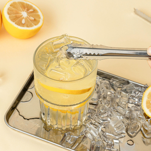 冰夹子不锈钢加厚食品级物粒块钳水果柠檬片烧烤肉面包馒头熟菜生