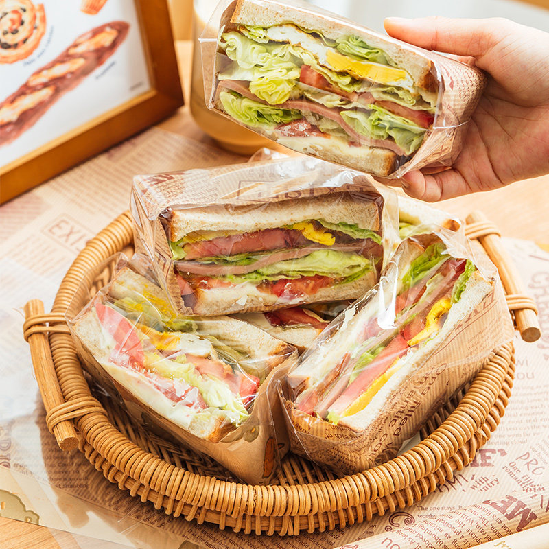 美涤三明治食品级专用包装纸袋