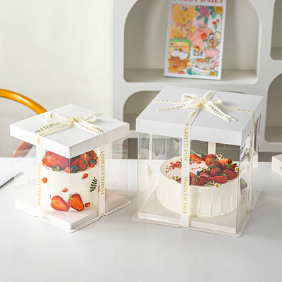 全透明生日蛋糕包装盒双三层加高