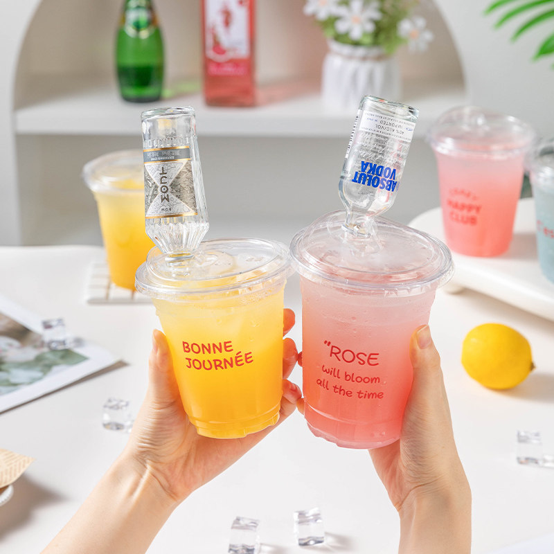 美涤一次性调酒杯食品级PET透明图片