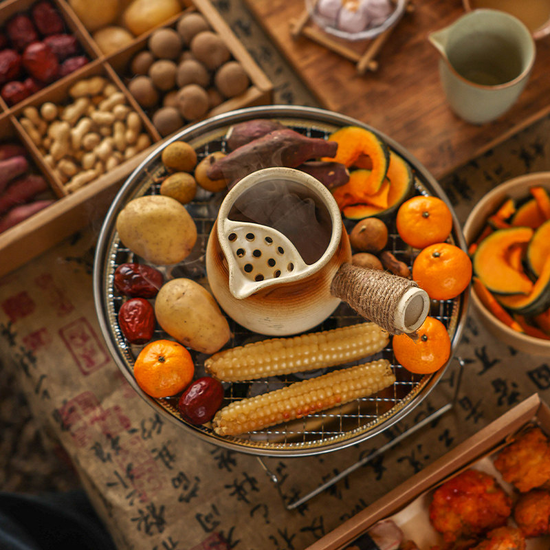 围炉煮茶全套套装便携式2025年新款器具室内外网红一次性烧烤炉子