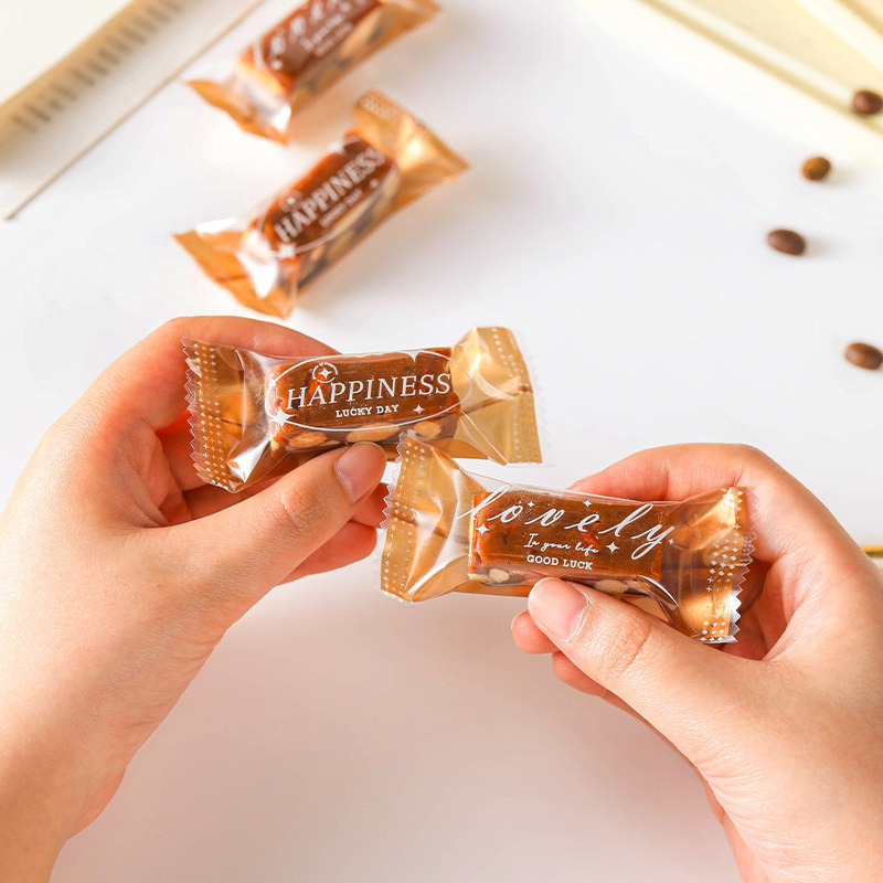 牛轧糖包装袋一次性烘焙奶枣单独打包糖果透明机封袋太妃雪花酥