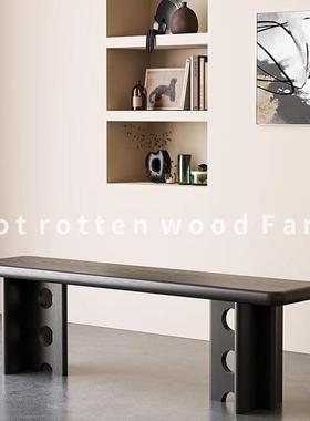 中古风实木长凳进门换鞋凳卧室床尾凳家用客厅餐桌凳长板凳长条凳