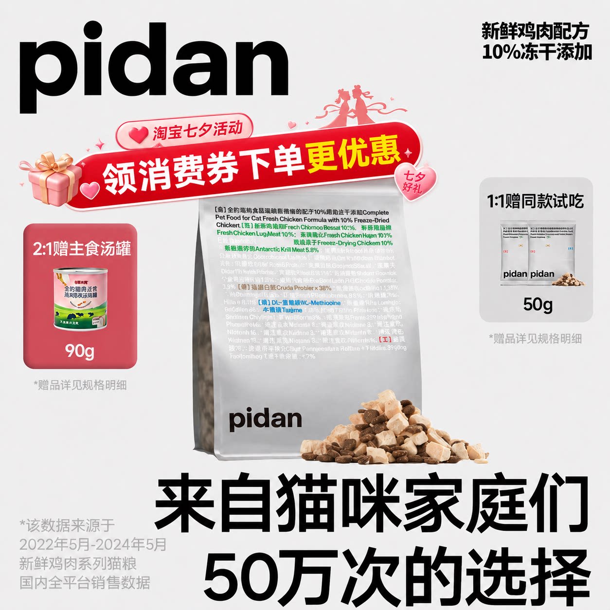 pidan皮蛋全价冻干猫粮