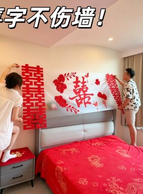 墙面静电保护结婚装饰贴婚房布置