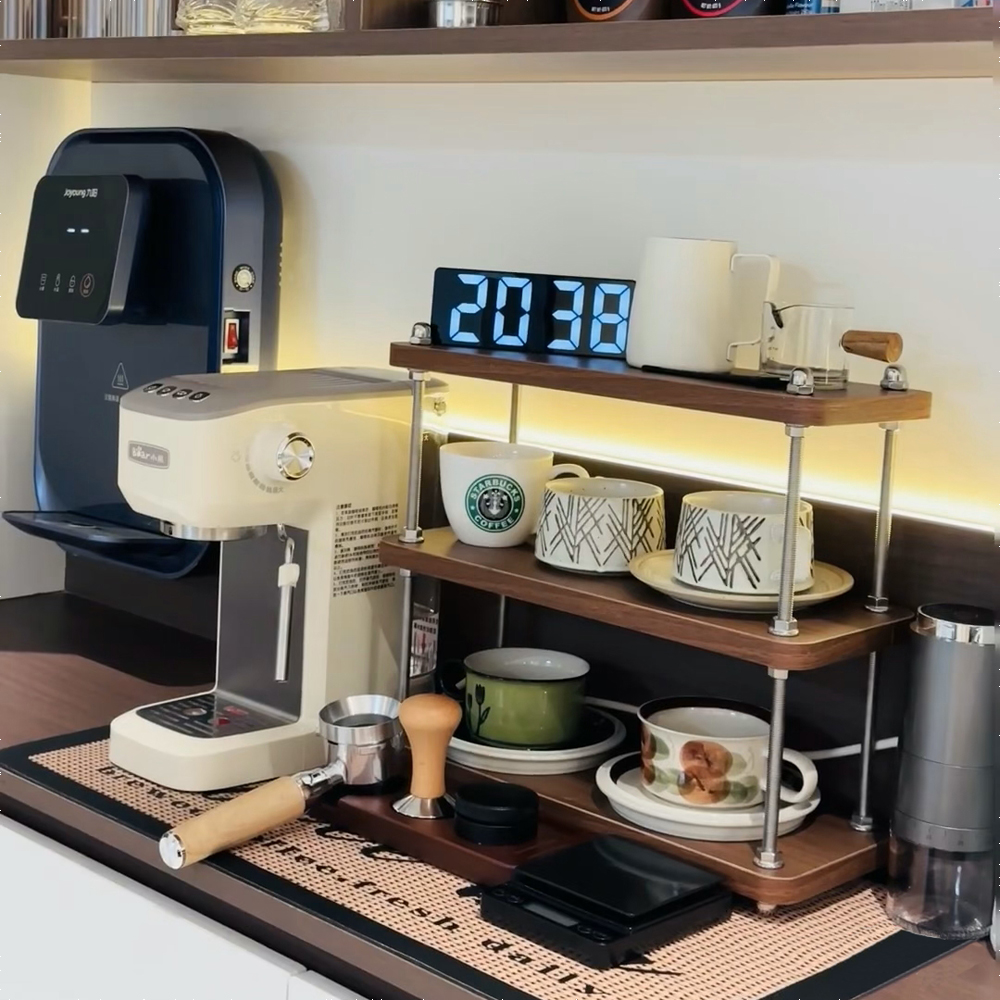 中古风实木杯子收纳架