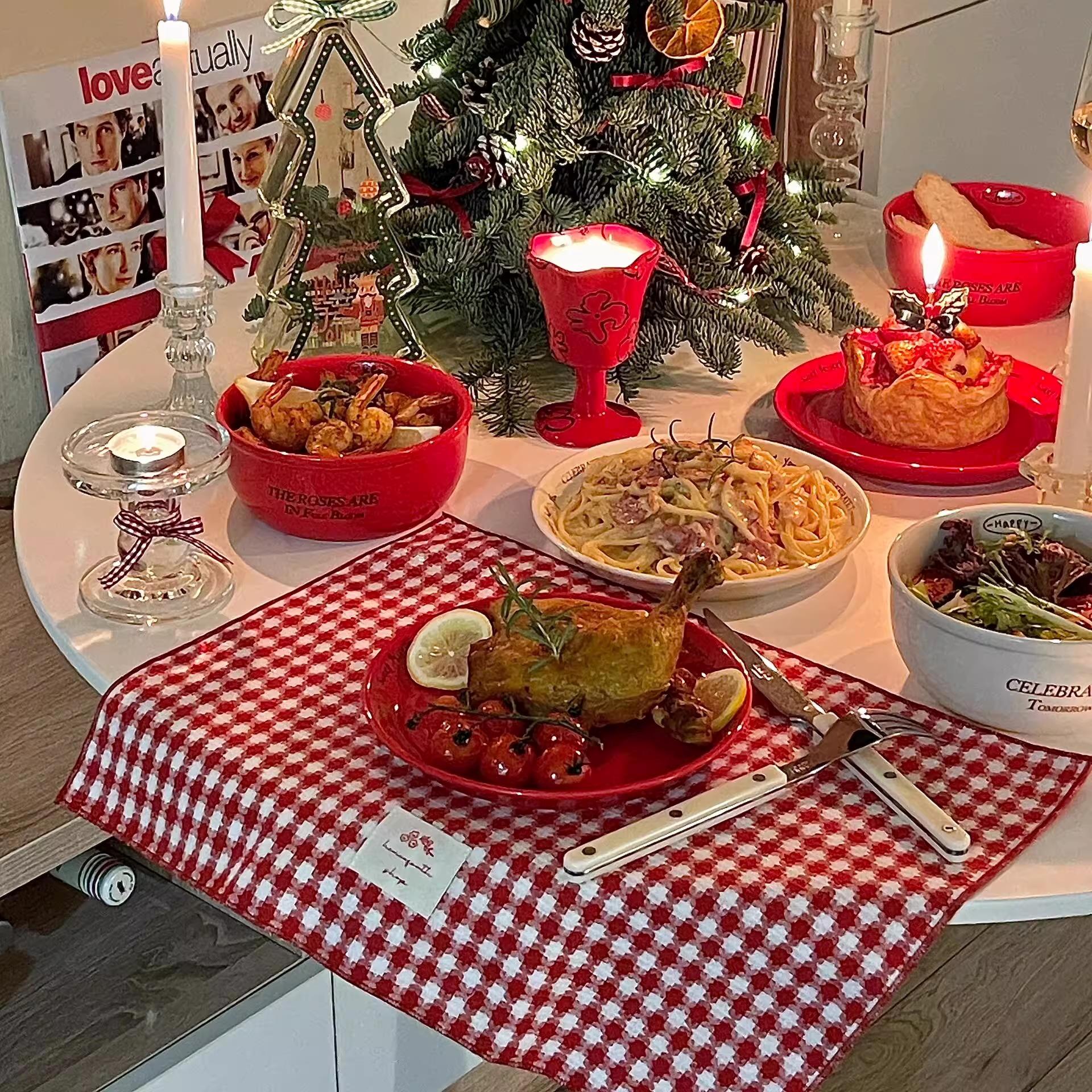 圣诞节桌布餐垫面垫吃饭