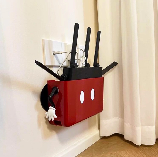 wifi无线路由器收纳盒壁挂式电视机顶盒置物架免打孔光猫放置架子