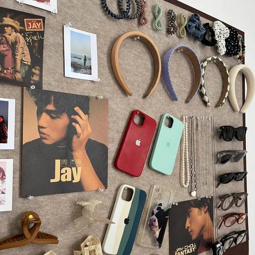 宿舍毛毡板首饰手机壳收纳