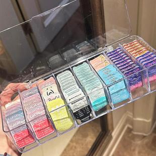 桌面防尘美瞳收纳盒大容量日抛多格隐形眼镜整理盒家用透明多副装